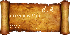 Czira Mihály névjegykártya