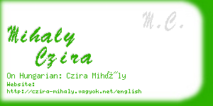 mihaly czira business card